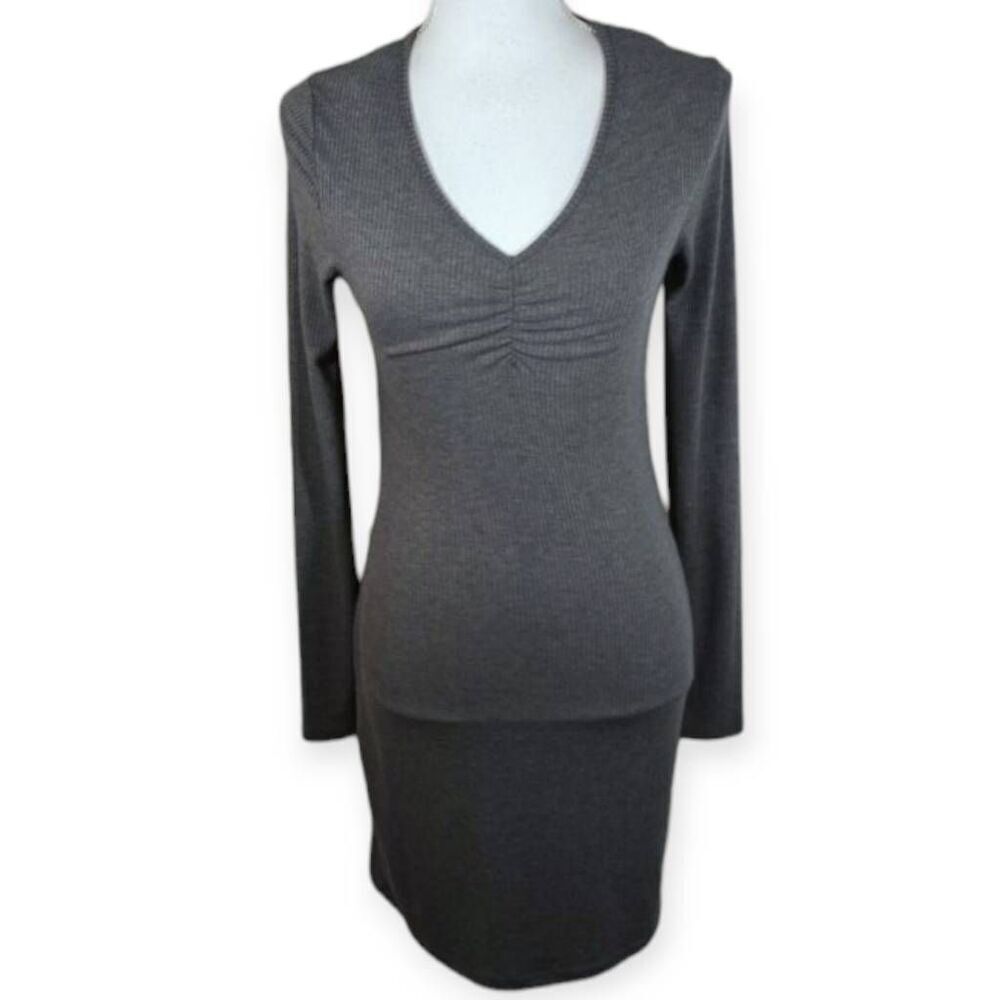 DEREK HEART GRAY BODYCON DRESS SZ.M EUC